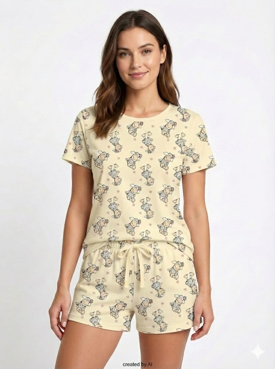 Short Pajama Set- Eeyore Pointelle