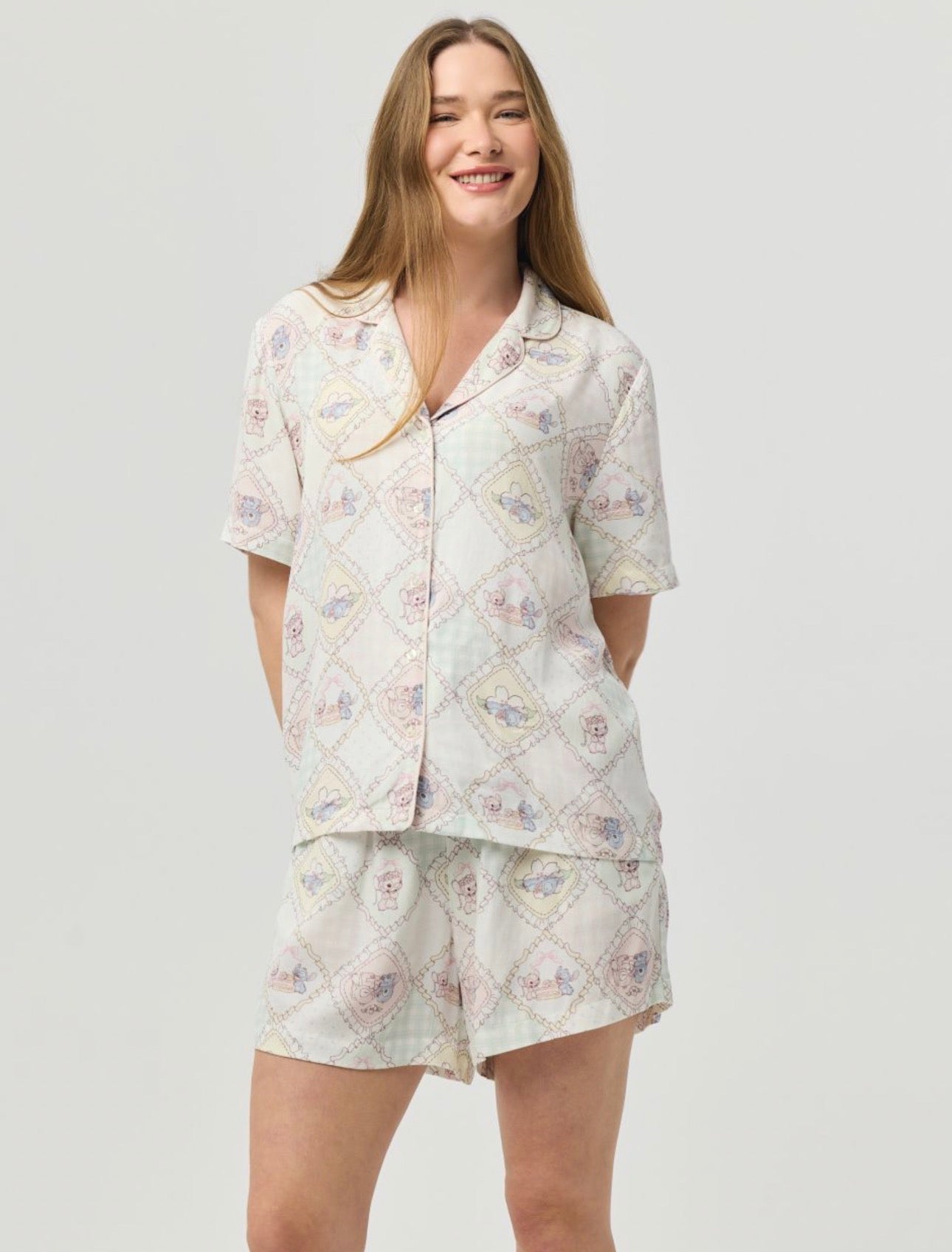 Short Button-Up Pajama Set - STICHE