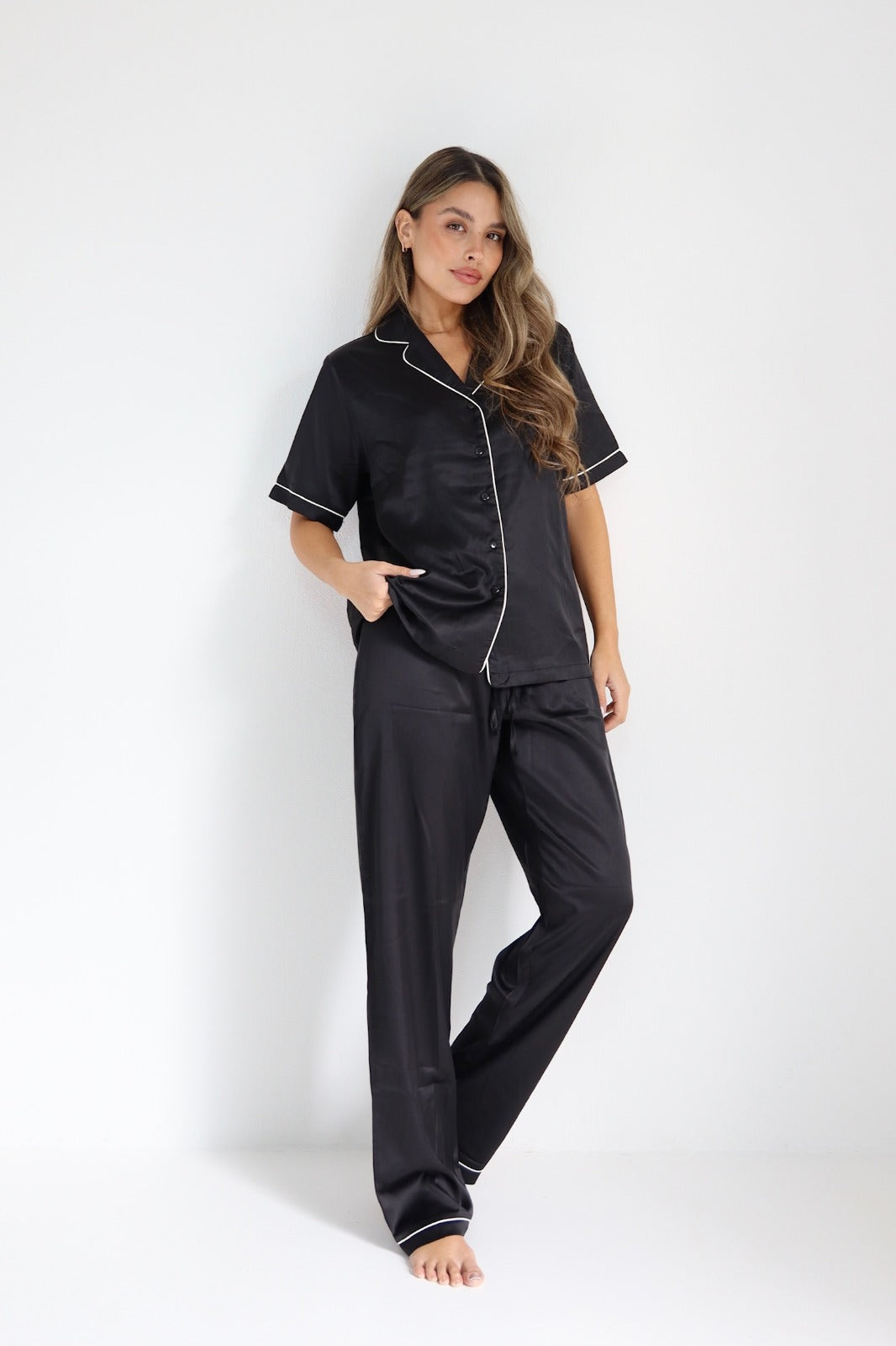 Long Pajama Set - Black