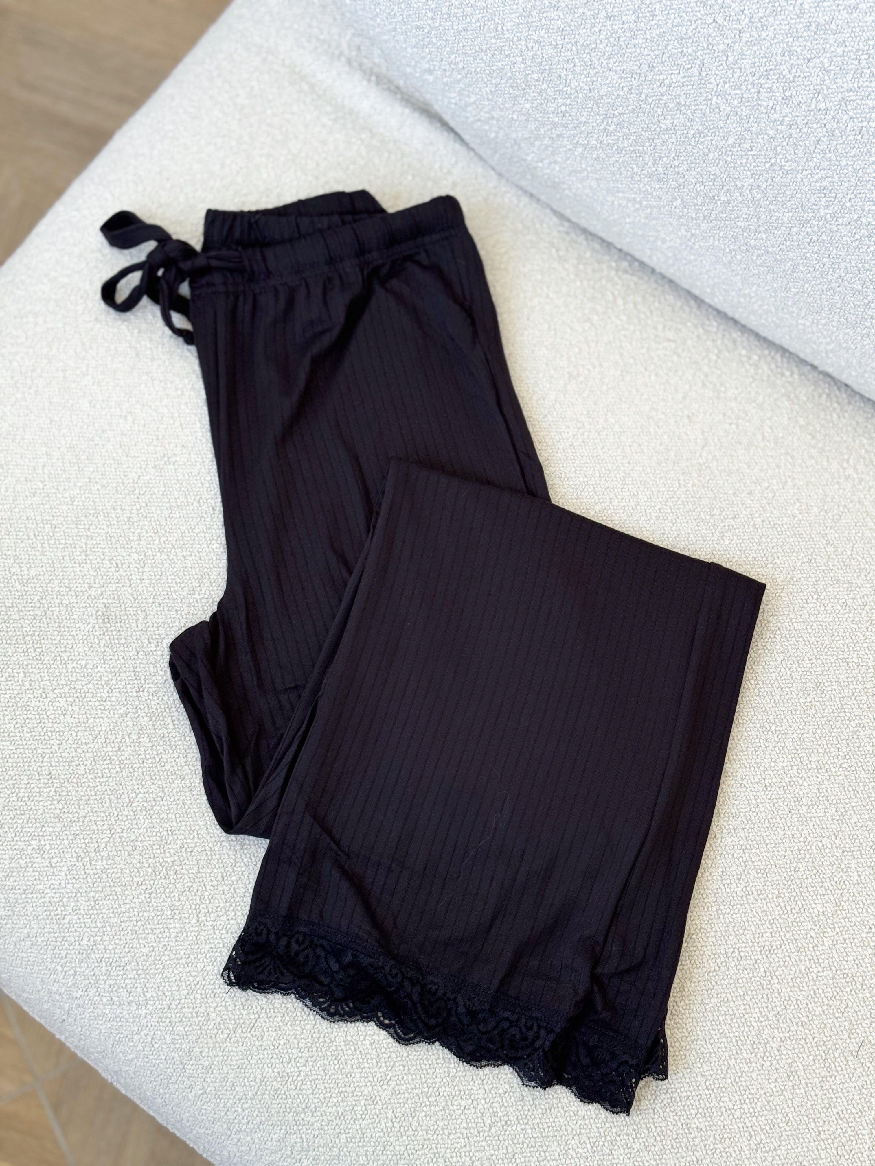 Long Pajama Set - Black