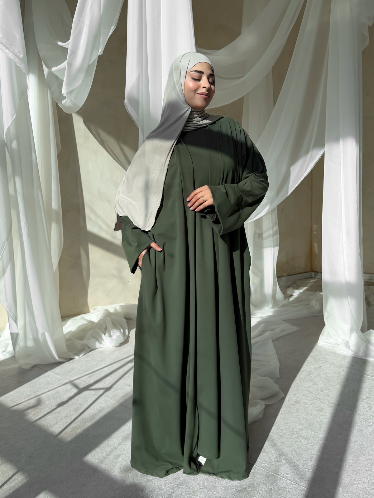Yaqeen | Abaya-Olive