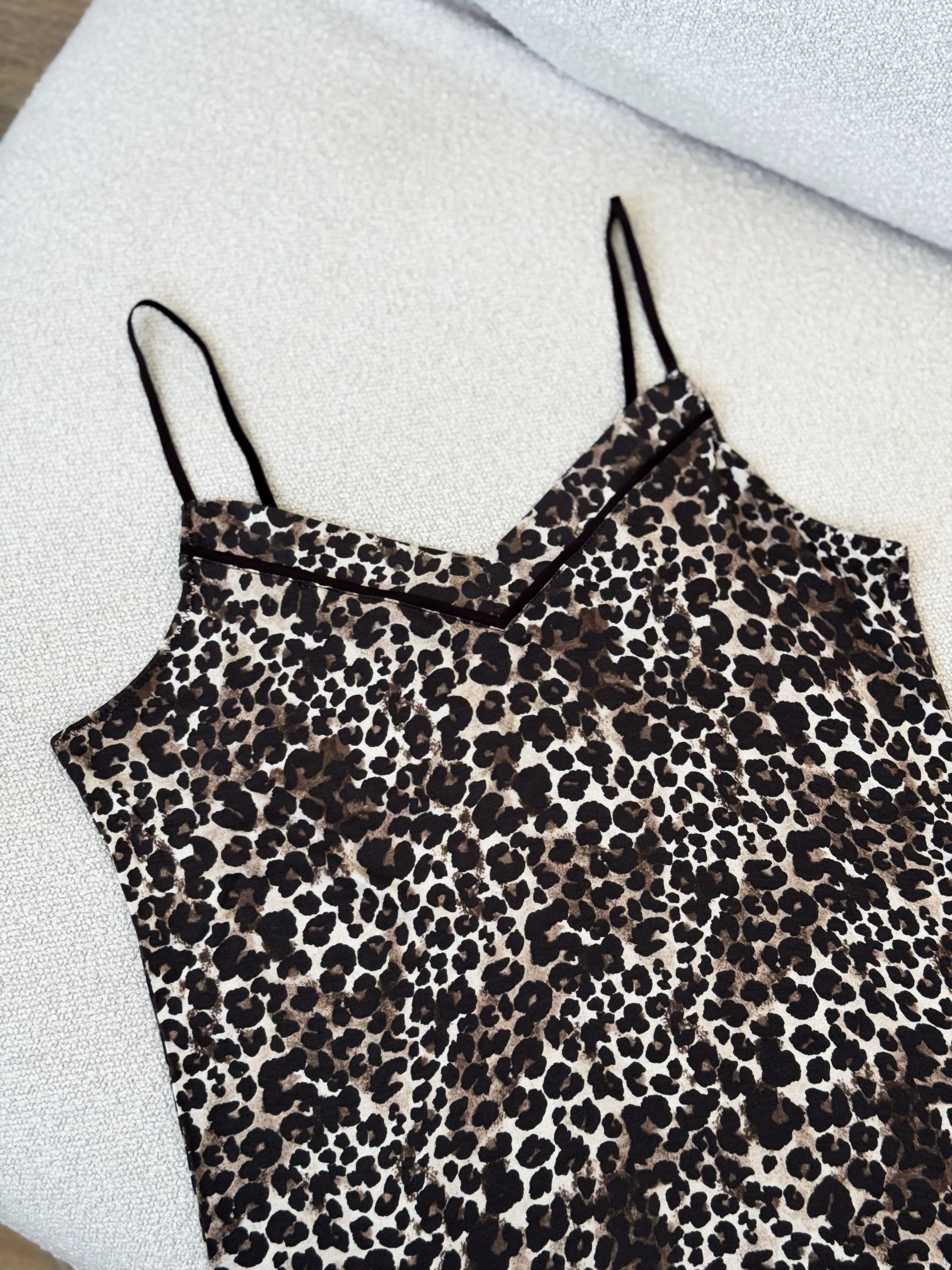 Leopard Print Slip Nightdress