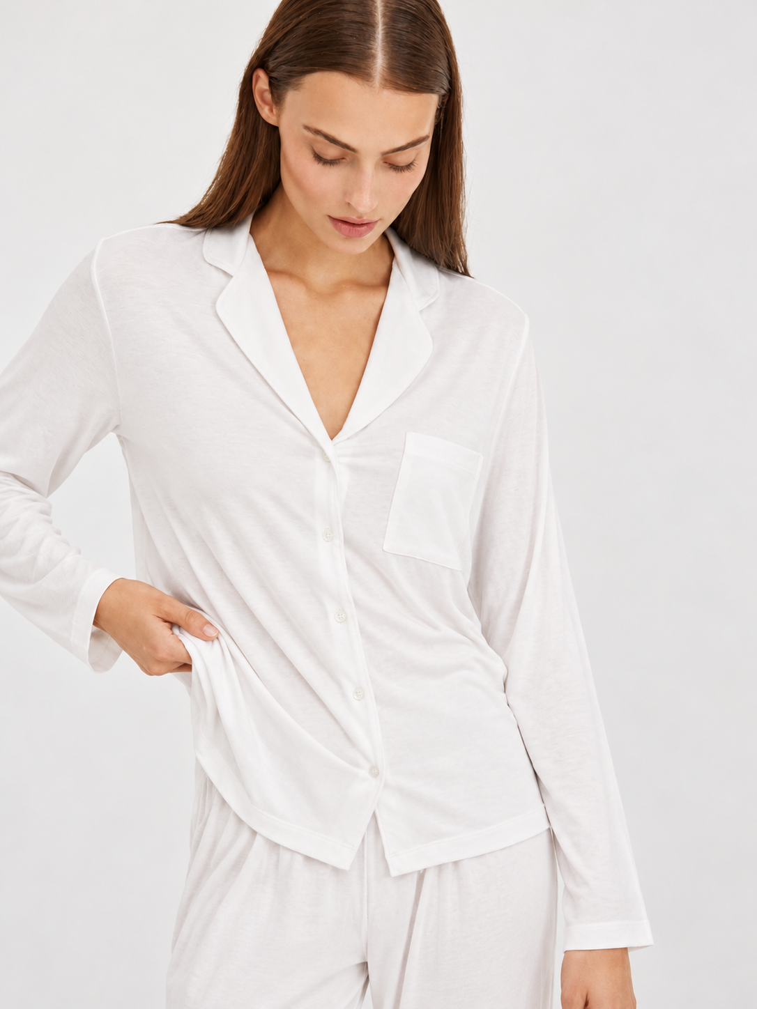 Long Pajama Set - White