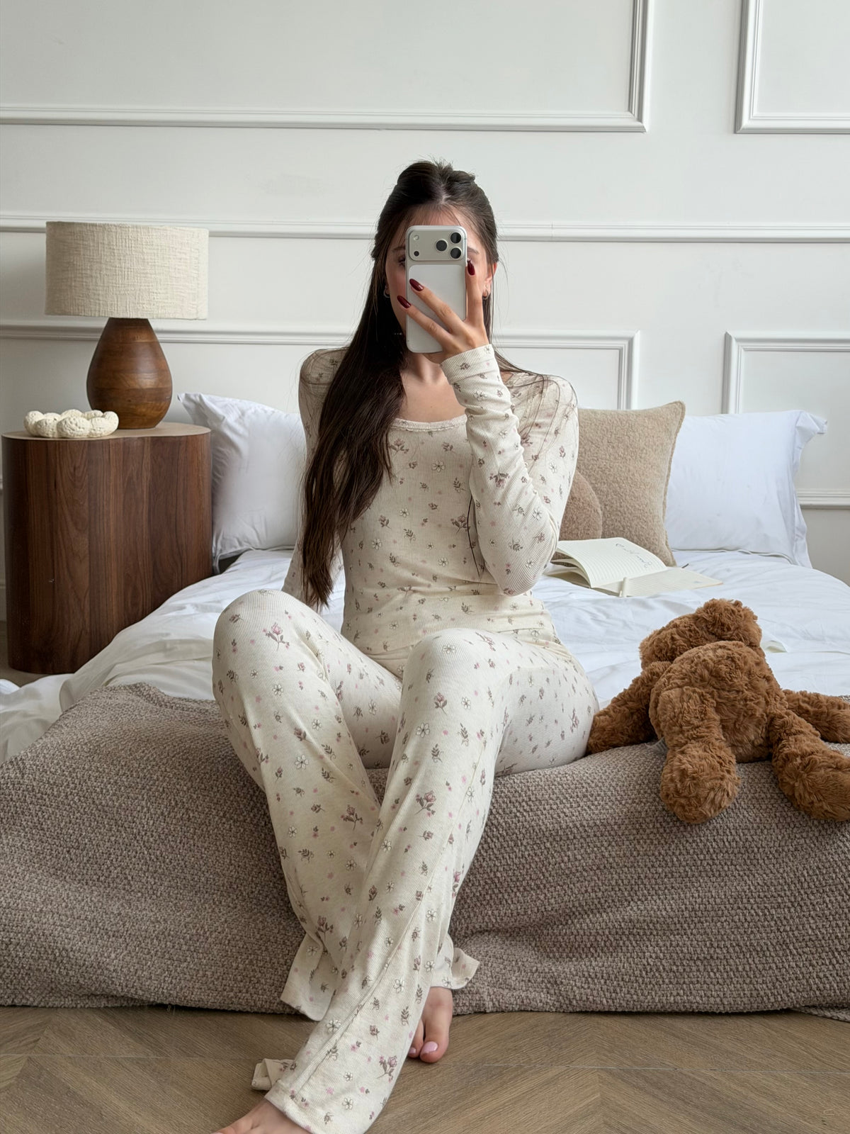 Long Pajama Set - Flower