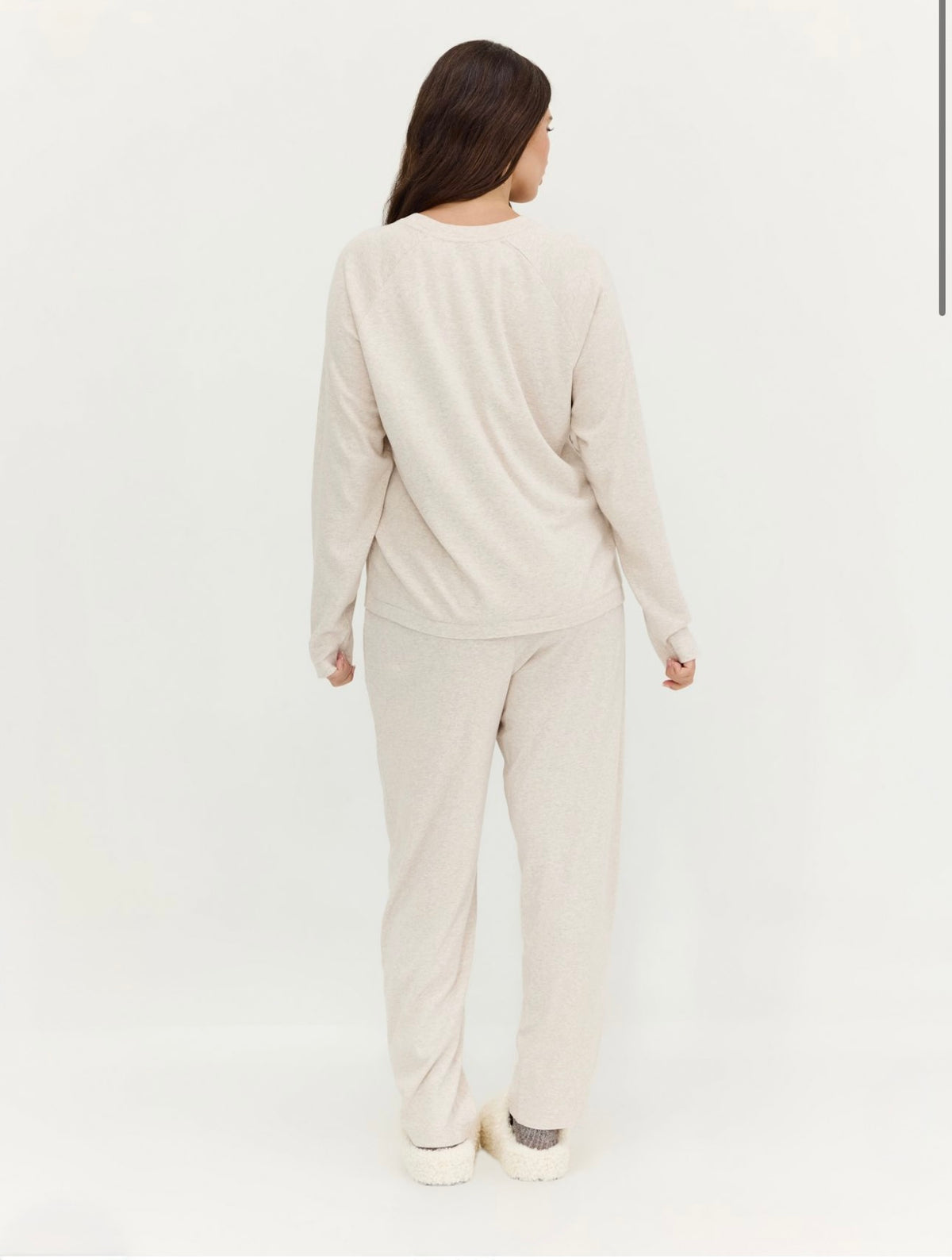Long Pajama Set - Beige
