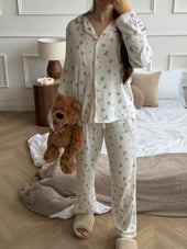 Long Pajama set-White