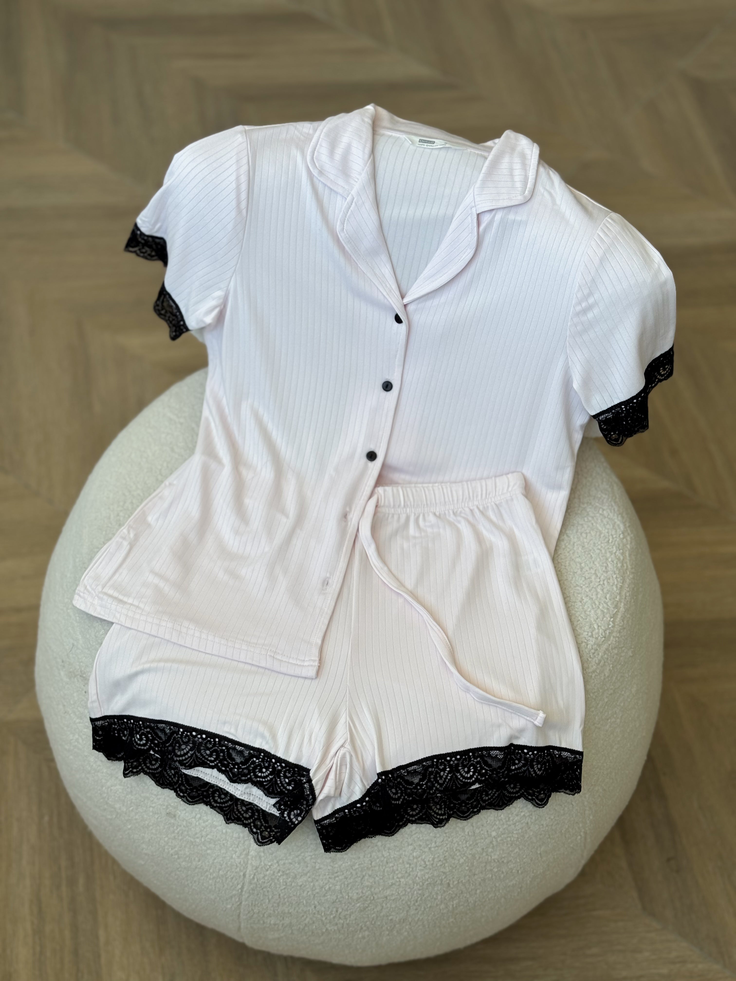 Short Pajama Set- Pink