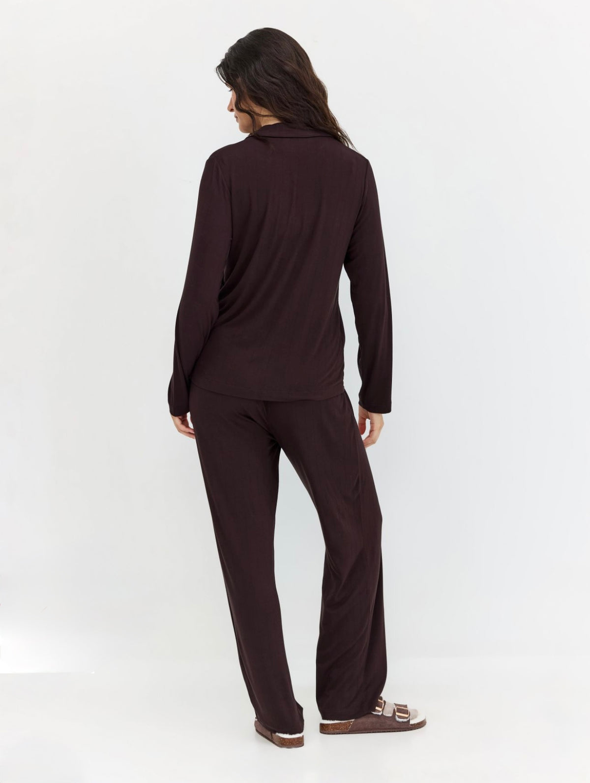 Long Pajama Set - Brown
