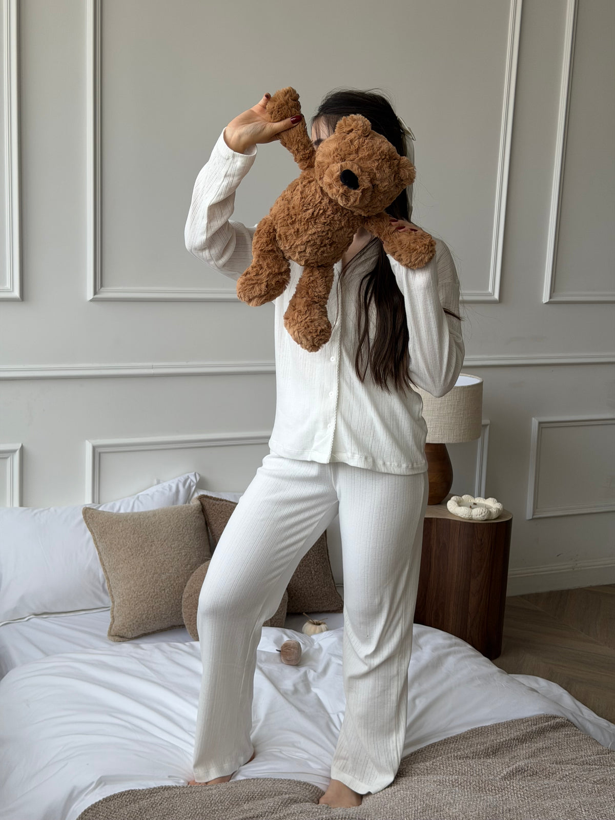 Long Pajama Set - White