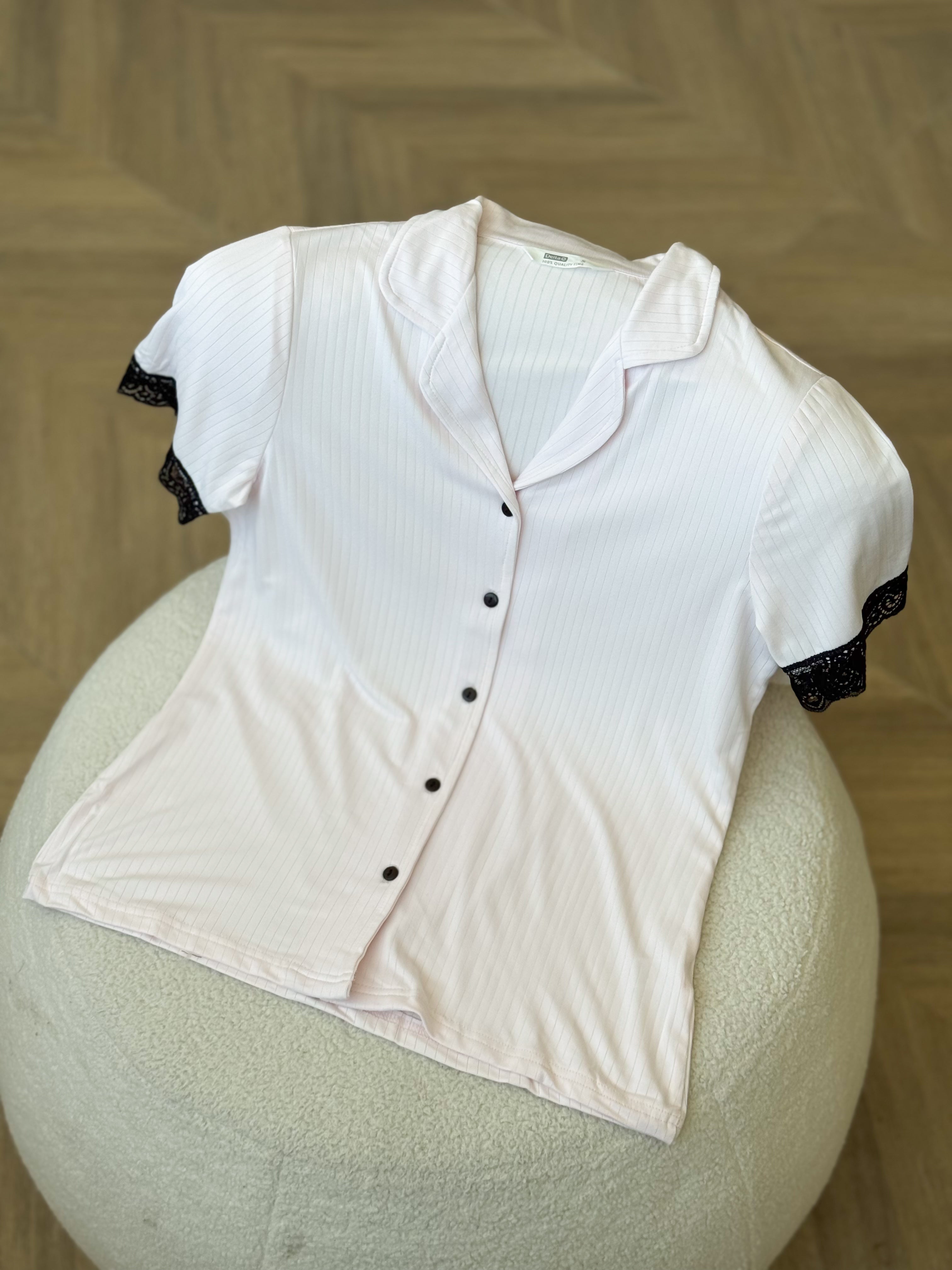 Short Pajama Set- Pink
