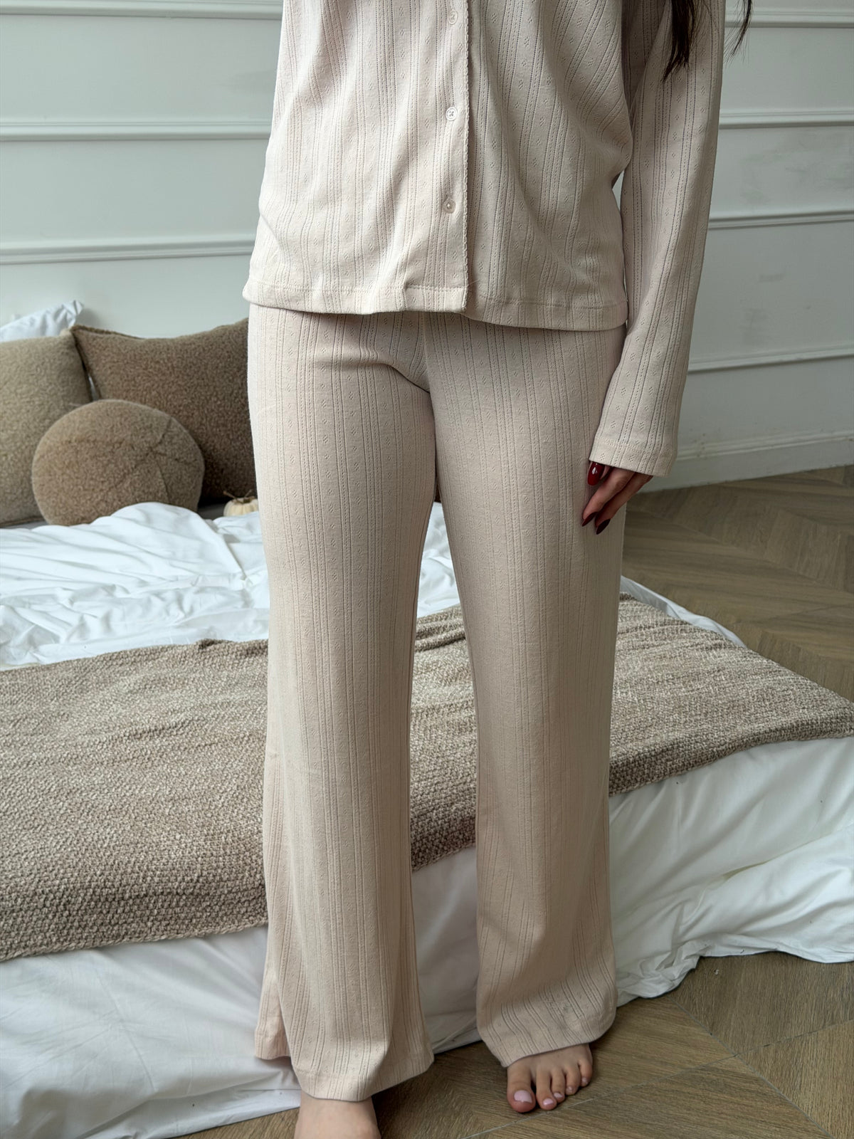Long Pajama Set - Baby Pink