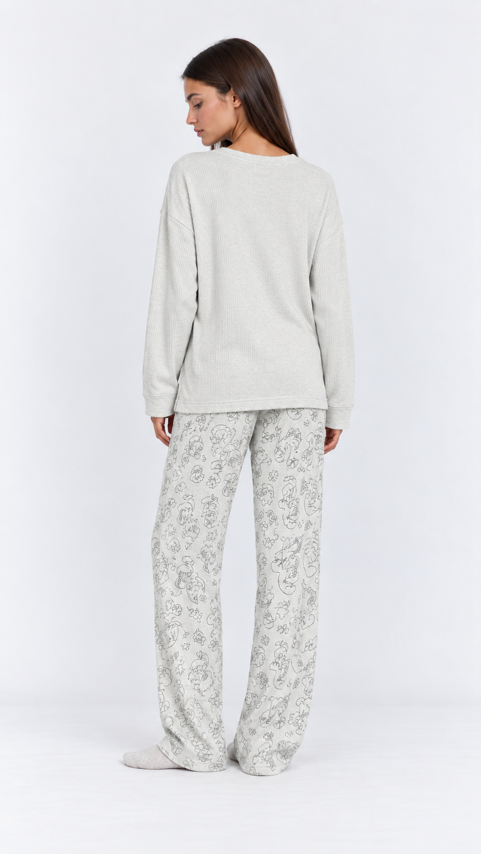 Long Pajama set-Gray