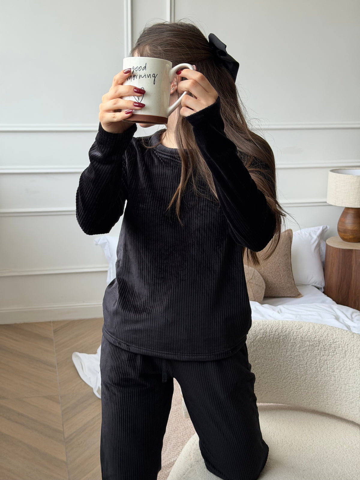 Long Pajama set-Black