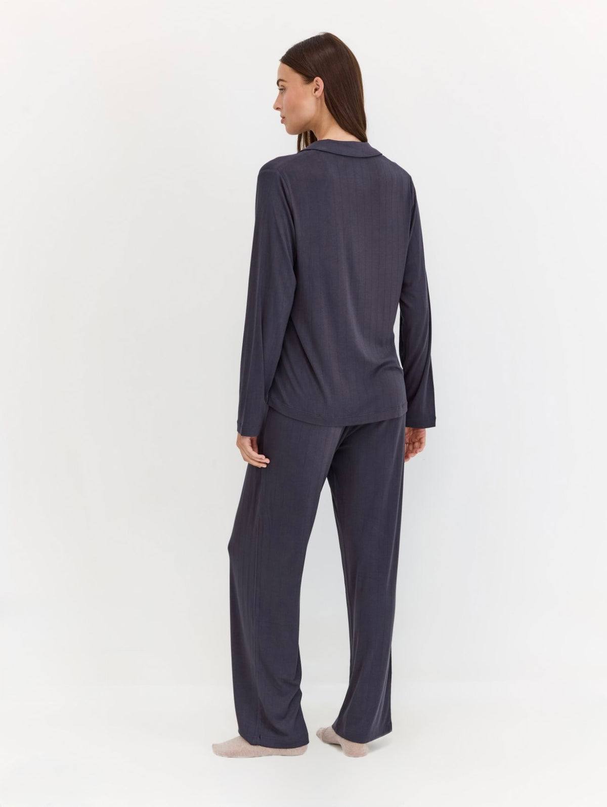 Long Pajama Set - Grey