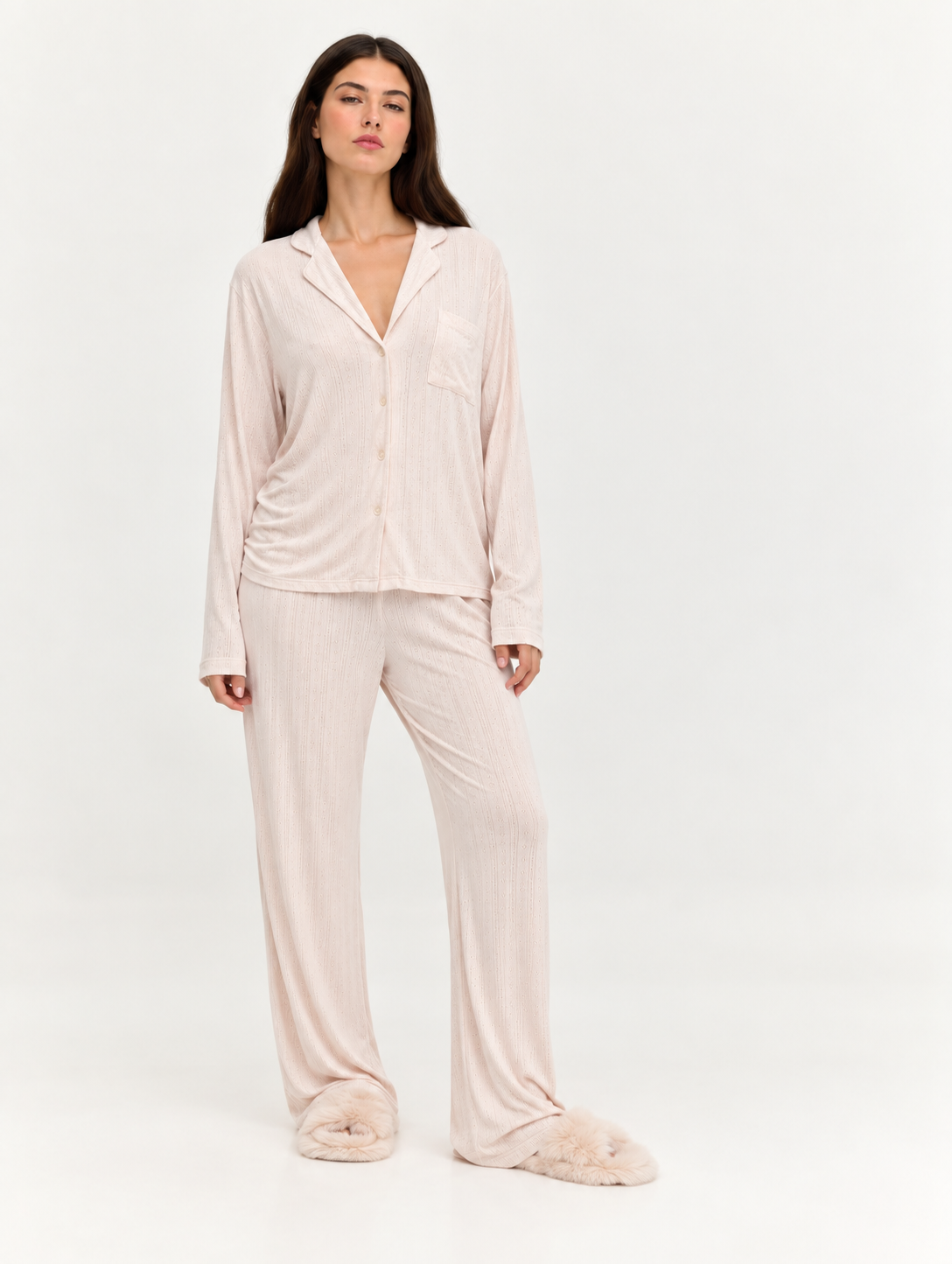 Long Pajama Set - Baby Pink