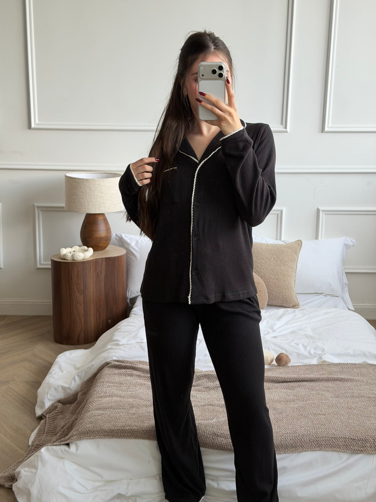 Long Pajama set-Black