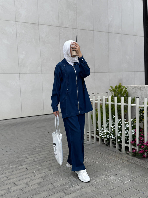 طقم جينز غامق 08