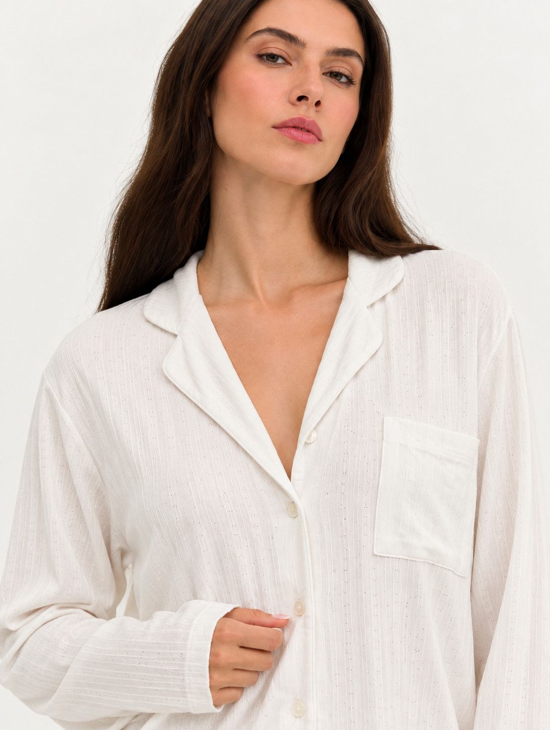 Long Pajama Set - White
