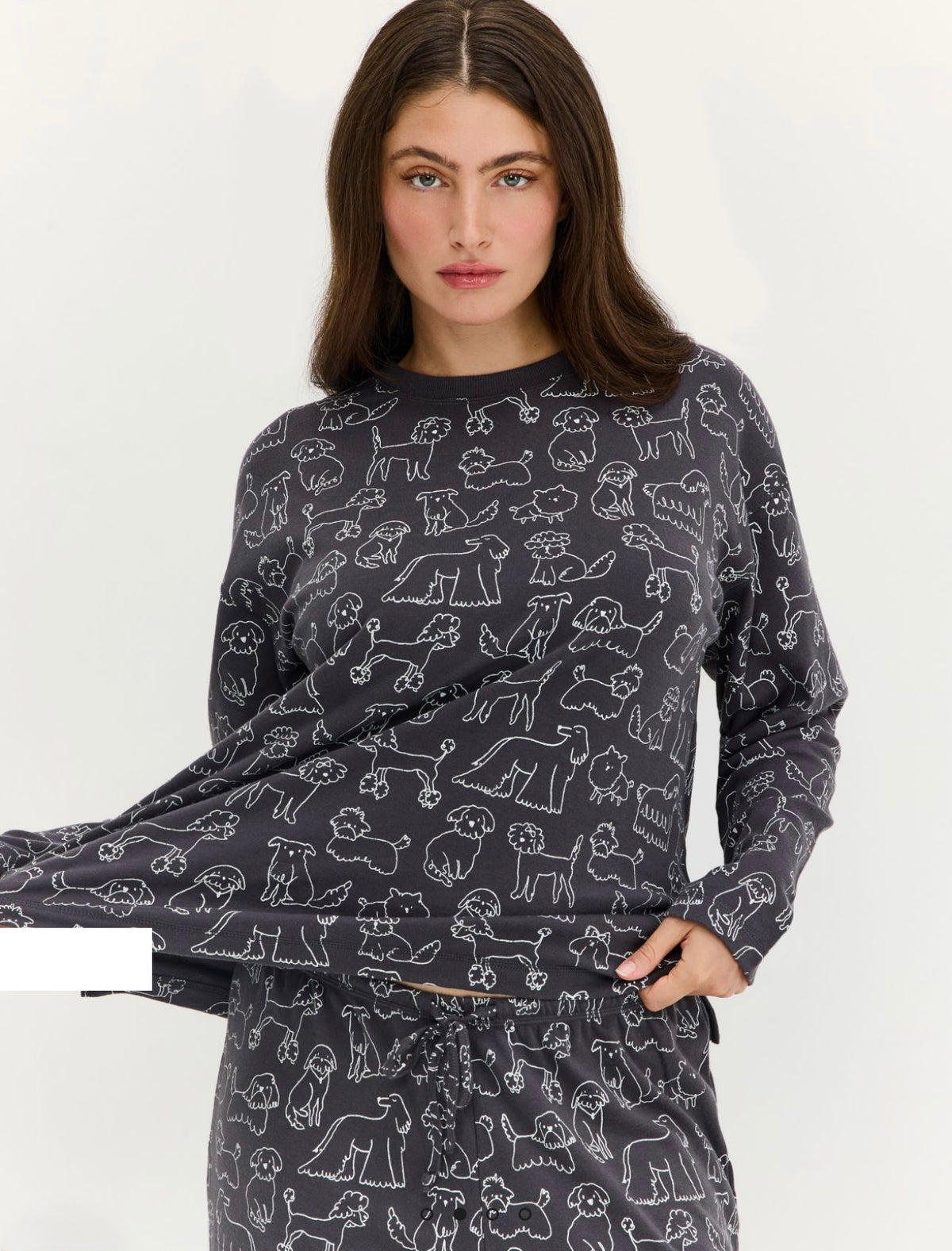 Long Pajama Set - Black & White