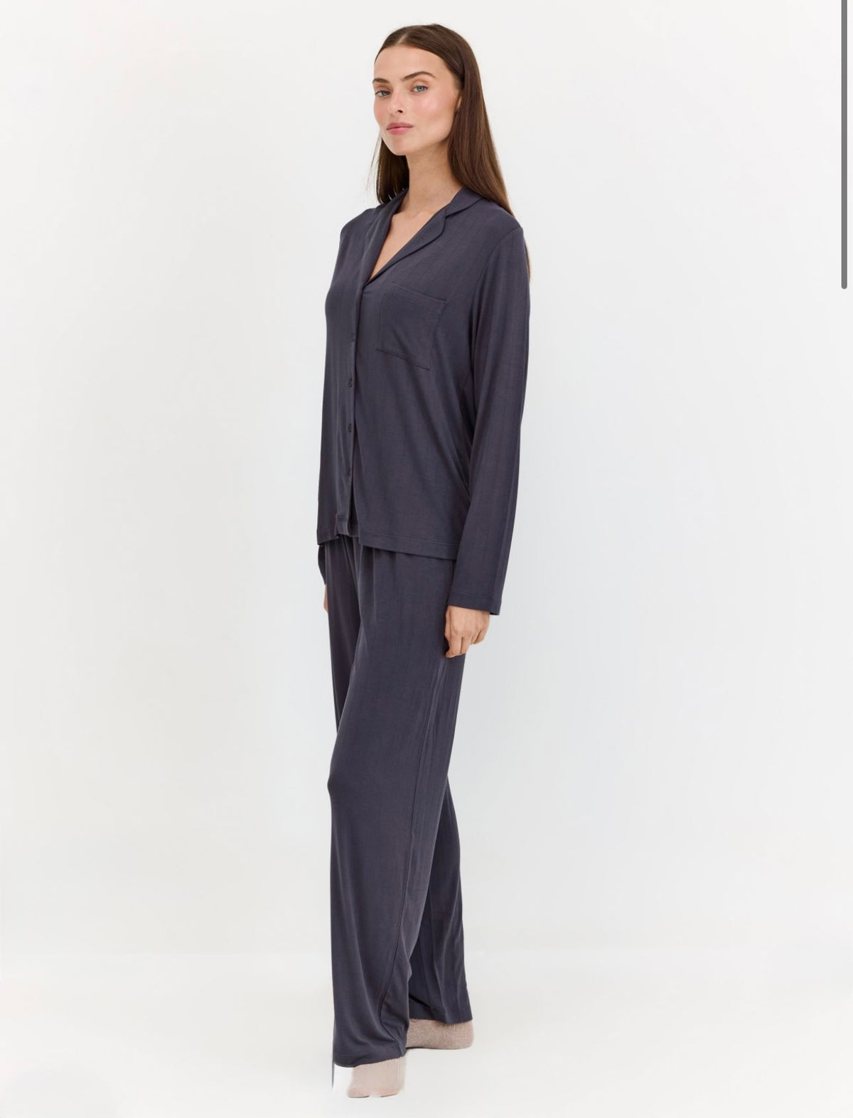 Long Pajama Set - Grey