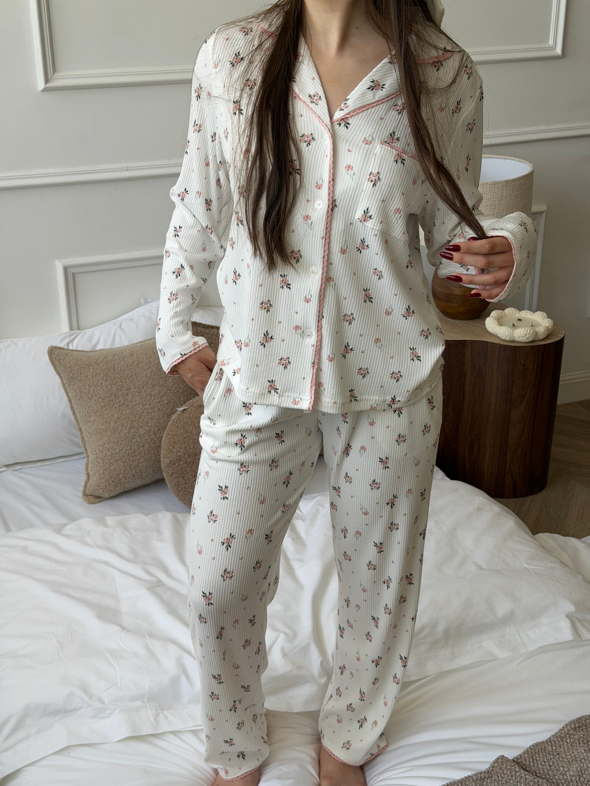 Long Pajama set-White