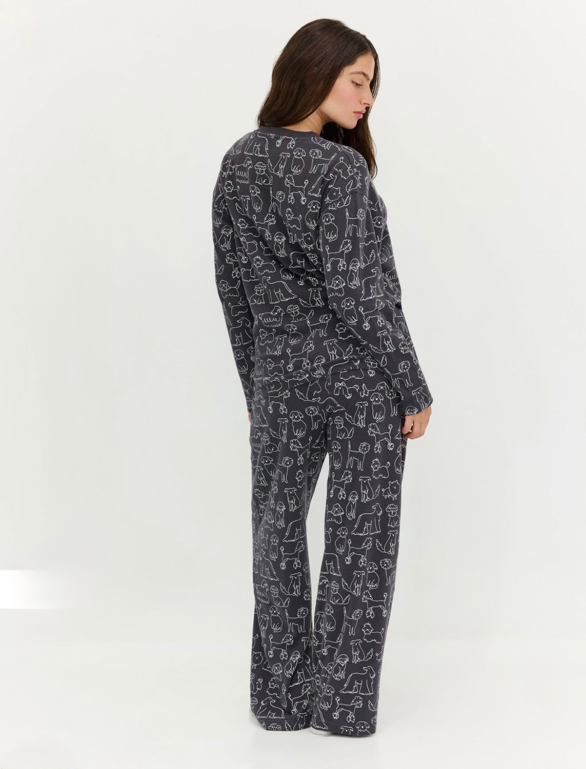 Long Pajama Set - Black & White