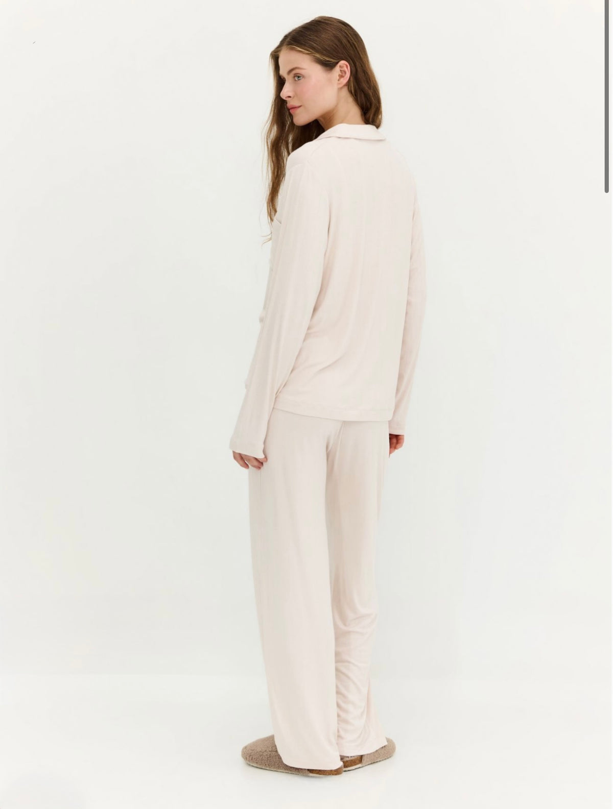 Long Pajama Set - Cream