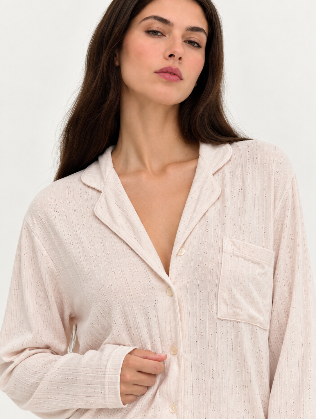 Long Pajama Set - Baby Pink