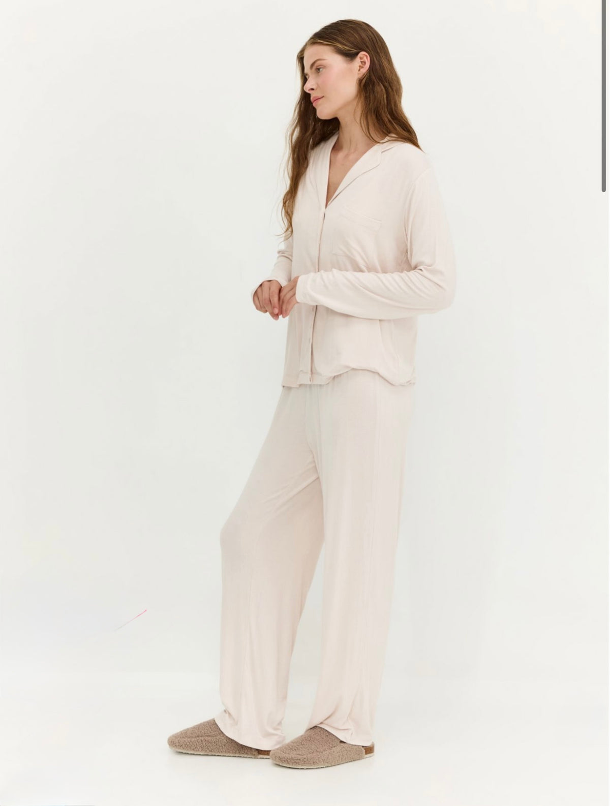 Long Pajama Set - Cream