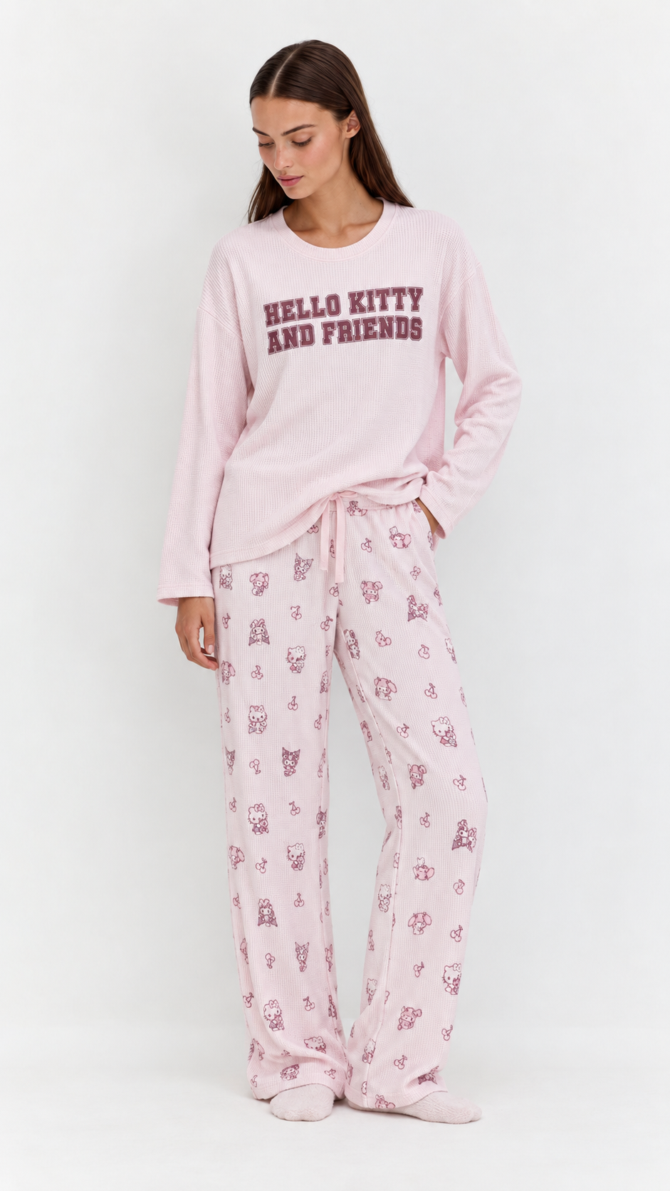 Long Pajama set-pink