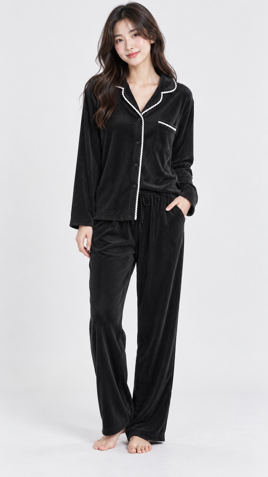 Long Pajama set-Black