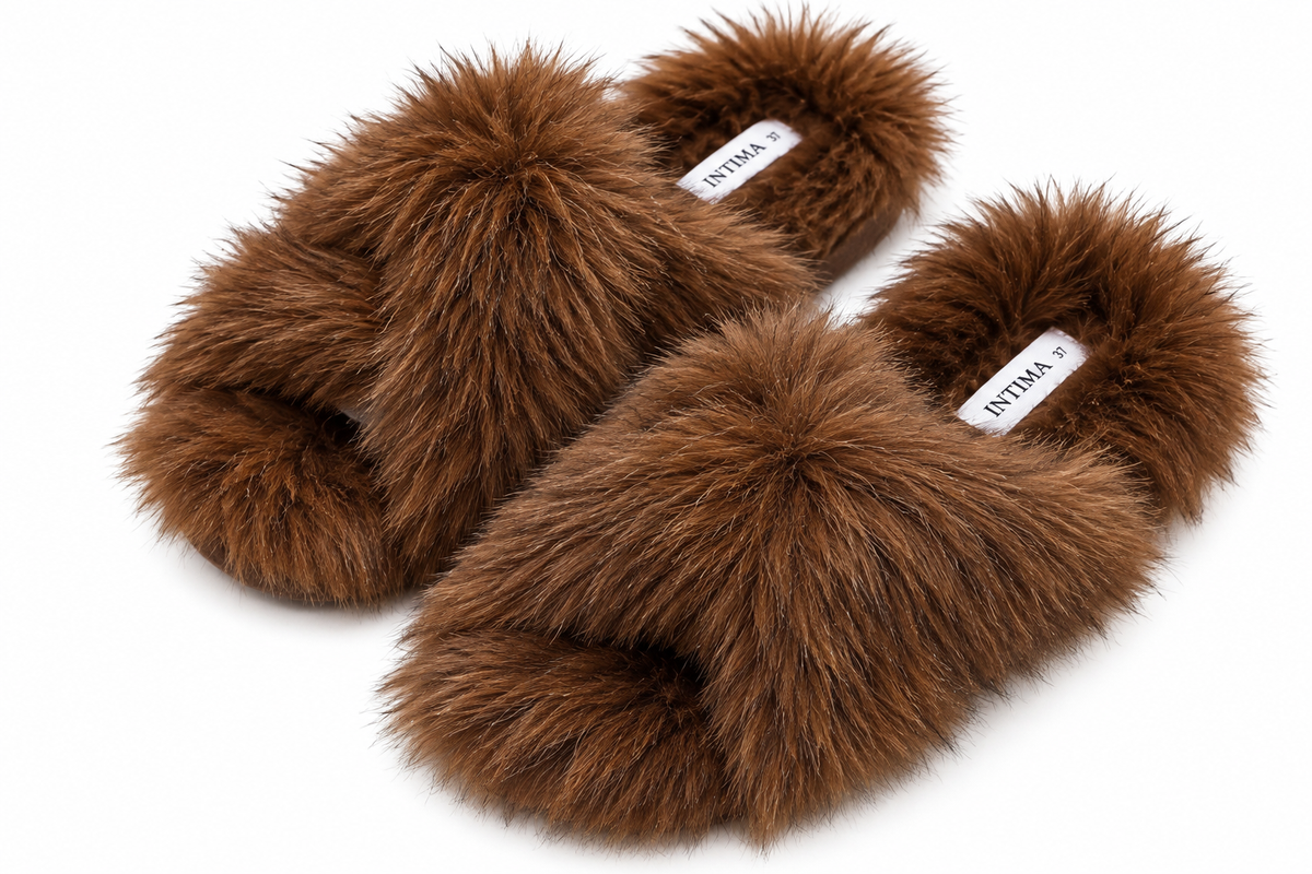 Fluffy Cross Slippers- KL