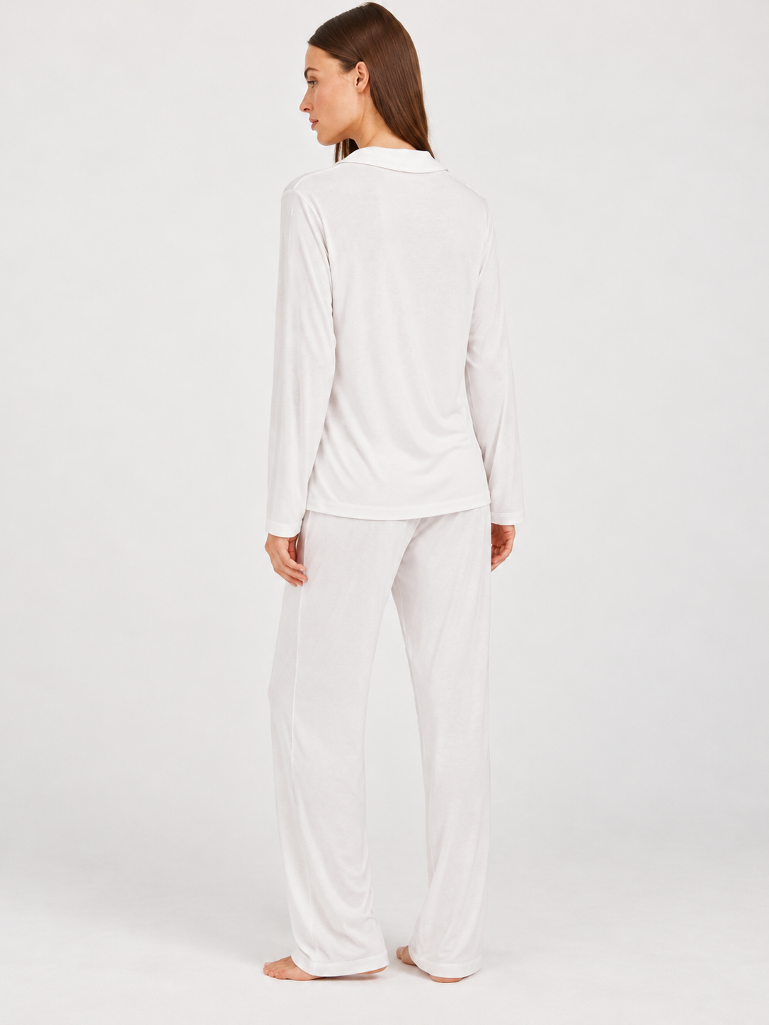 Long Pajama Set - White