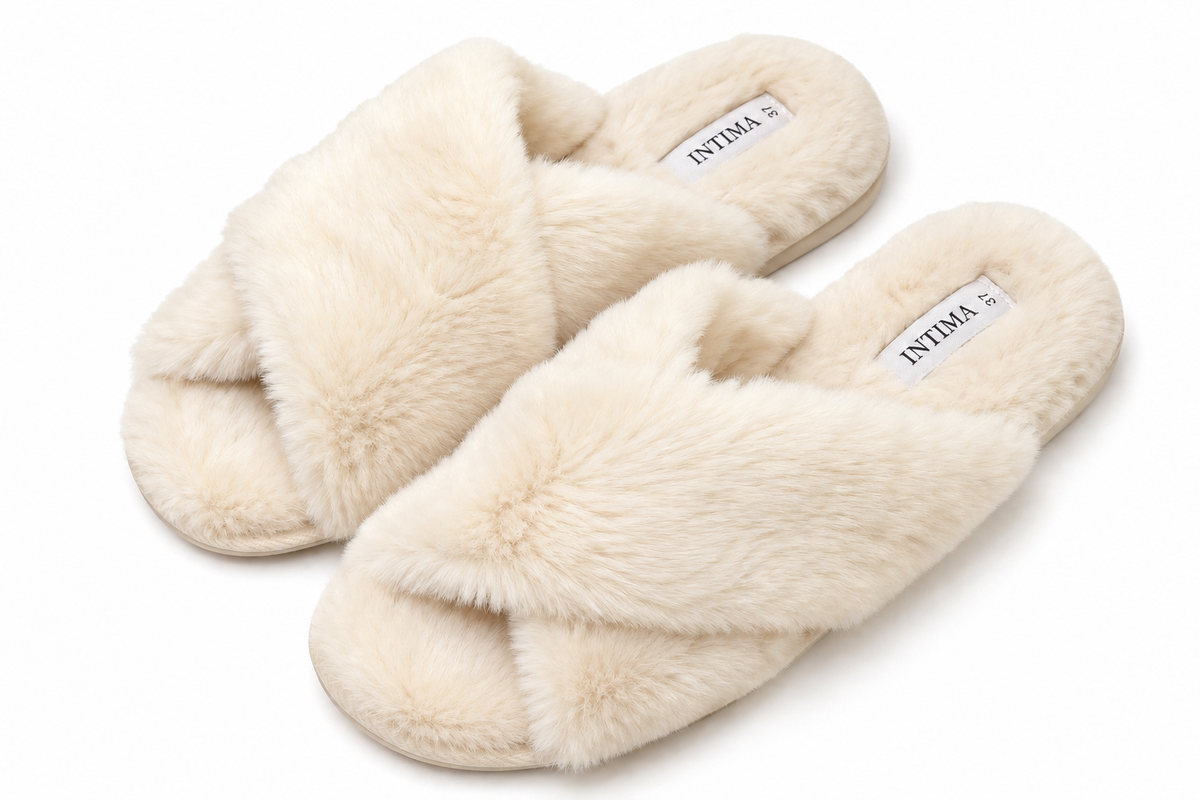 Fluffy Slippers- cream