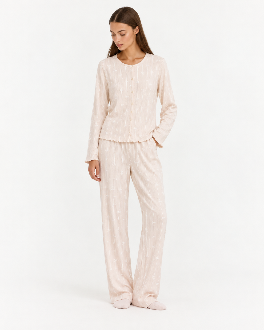 Long Pajama Set-pink