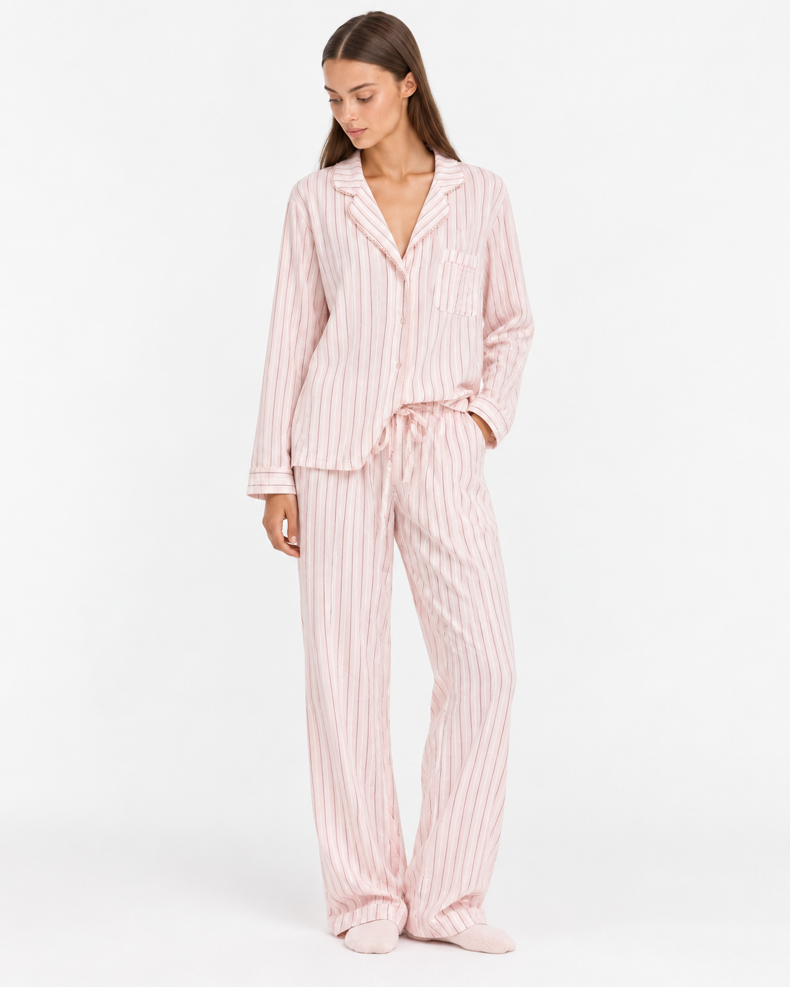 Long Pajama Set-pink