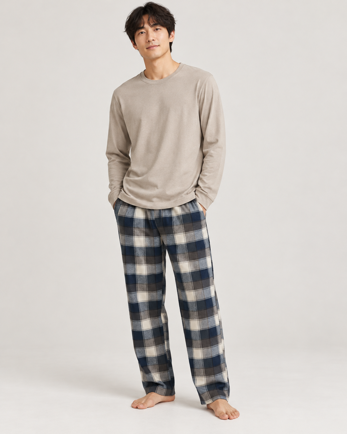 Long Pajama Set -Beige
