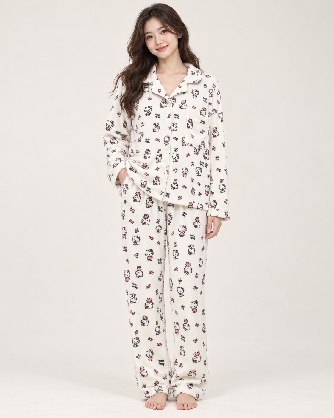 Long pajama set-Hello Kitty