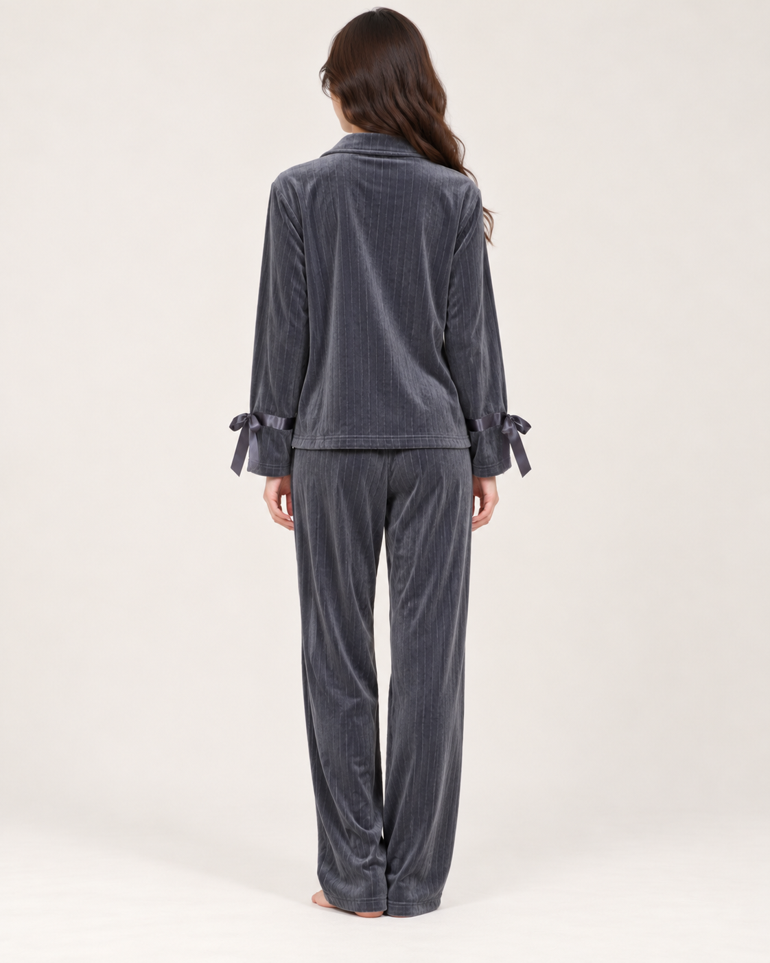 Long pajama set-Gray
