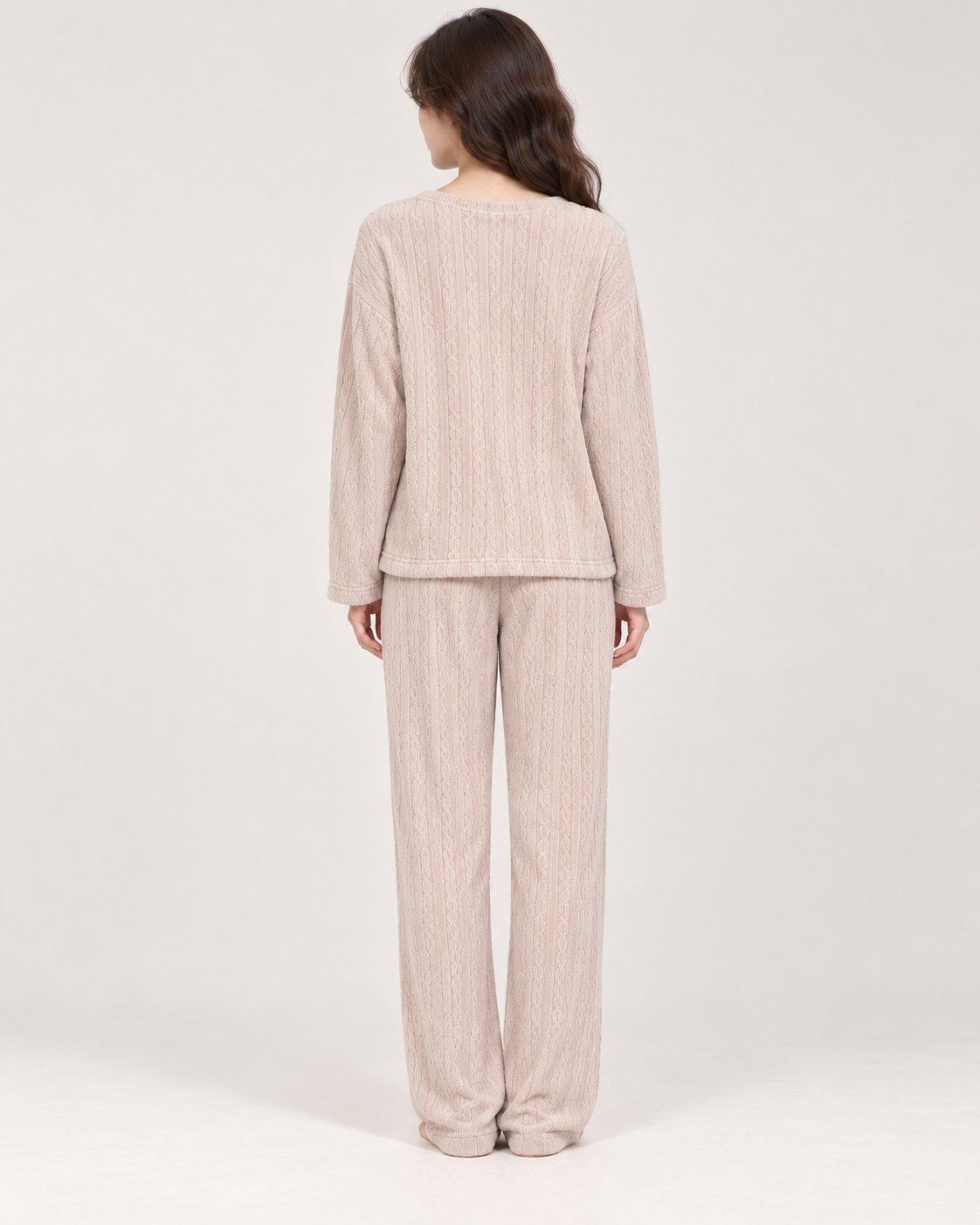 Long pajama set-pink