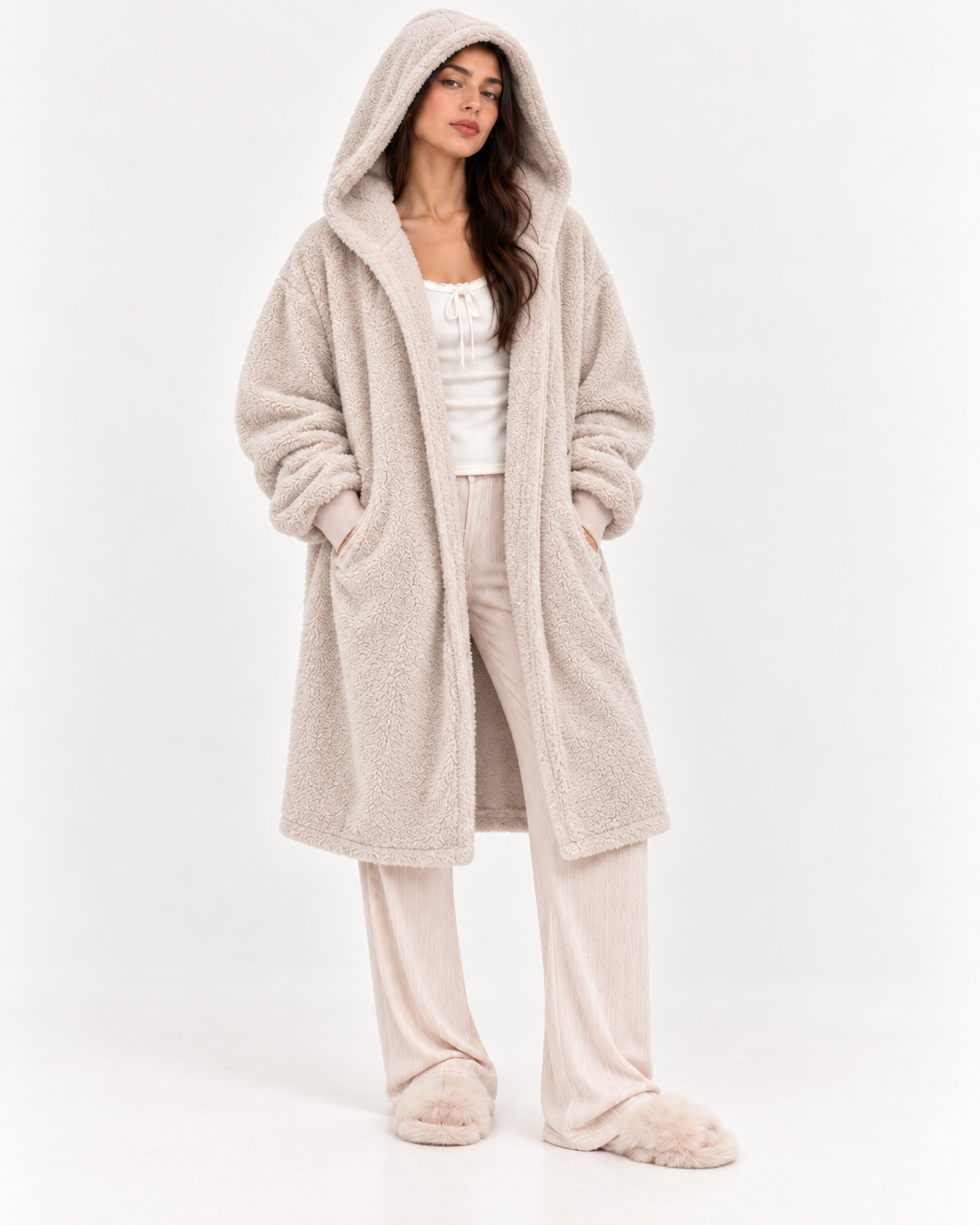 Fluffy jacket- Baby pink